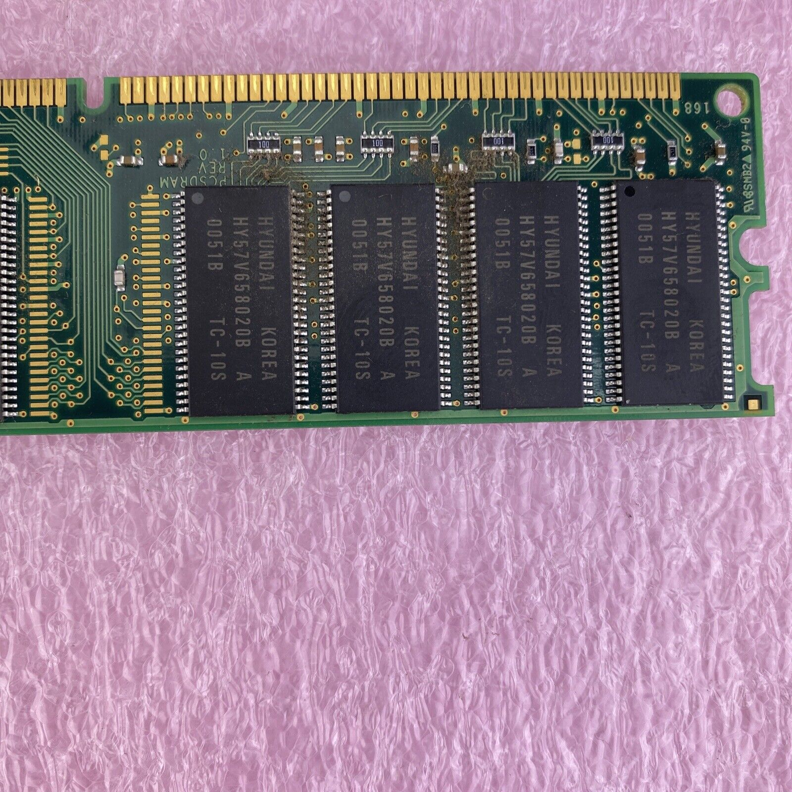 128MB Hyundai HYM7V651601 BTFG-10S BA-A PC100U-322-620 CL3 SDRAM memory