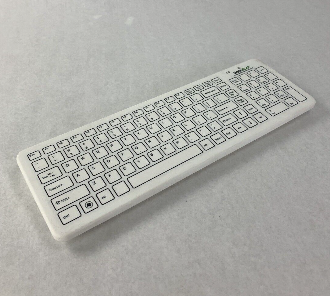 SterileFlat Wireless Antibacterial Medical Keyboard SF09-02W-V4 Missing Dongle