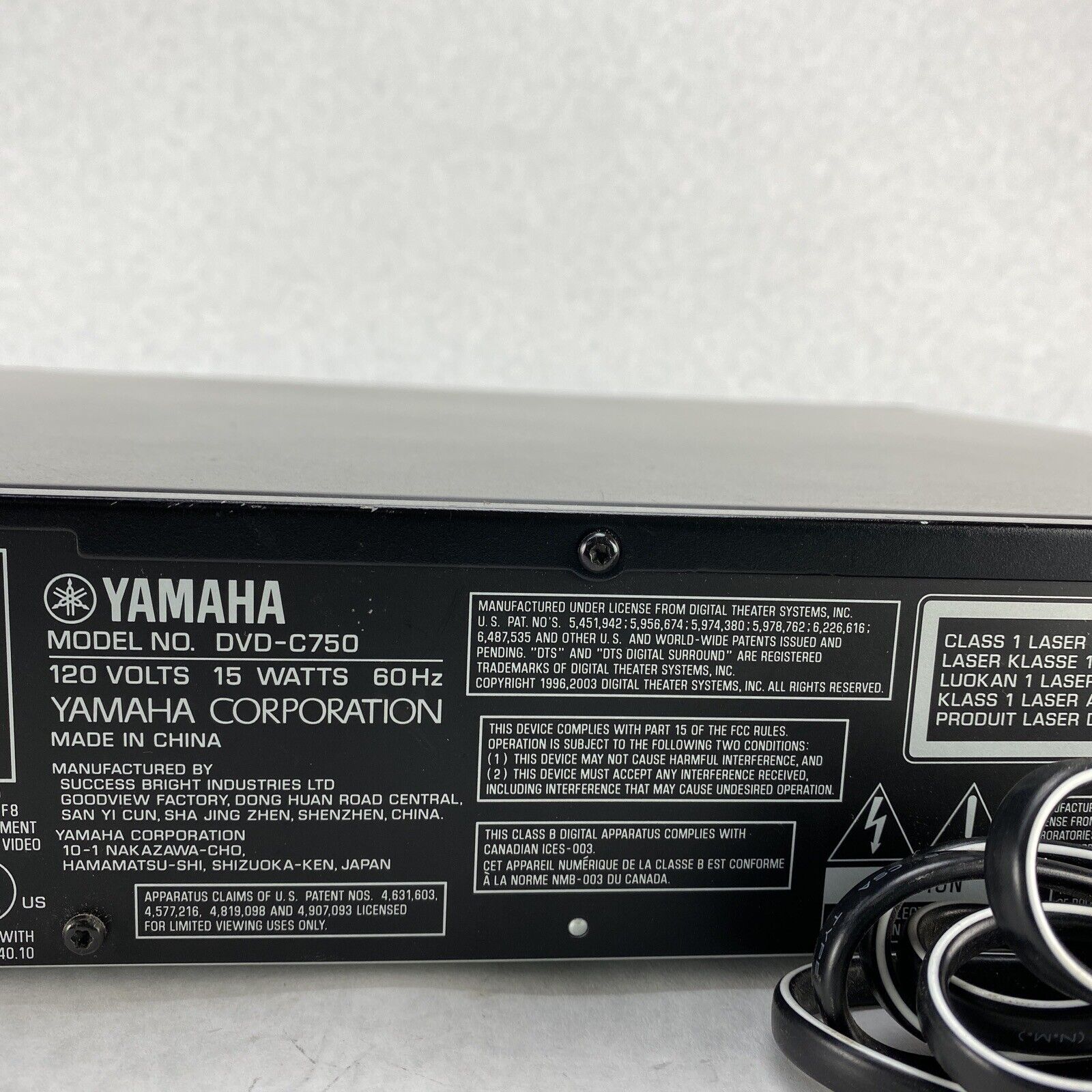 Yamaha DVD-C750 Natural Sound DVD Audio/Video SA-CD Player WORKS BUT BAD TRAY