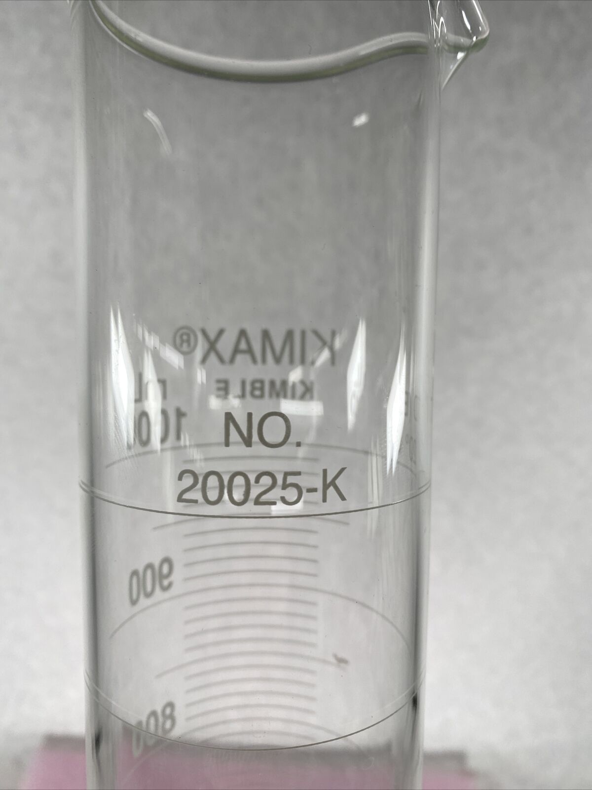 Kimble 20025-K Kimax Borosilicate Glass Metric Graduated Cylinder Hex 1000 mL