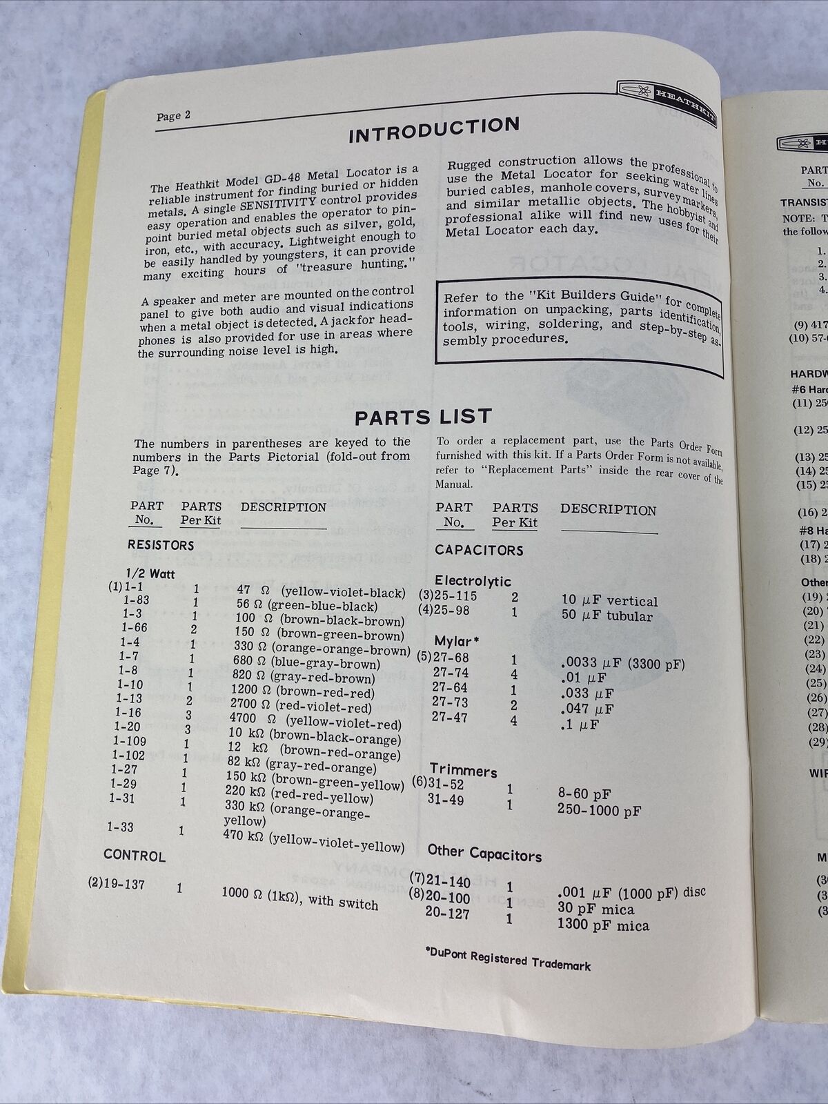 Heathkit GD-48 Metal Locator Assembly Manual 1969 595-984-09