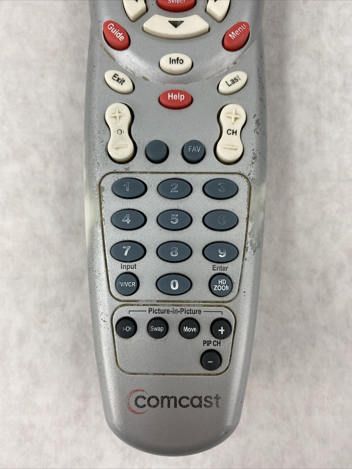 Comcast RC1475505/02MB Xfinity Custom DVR 3 Device Remote Control Model Silver