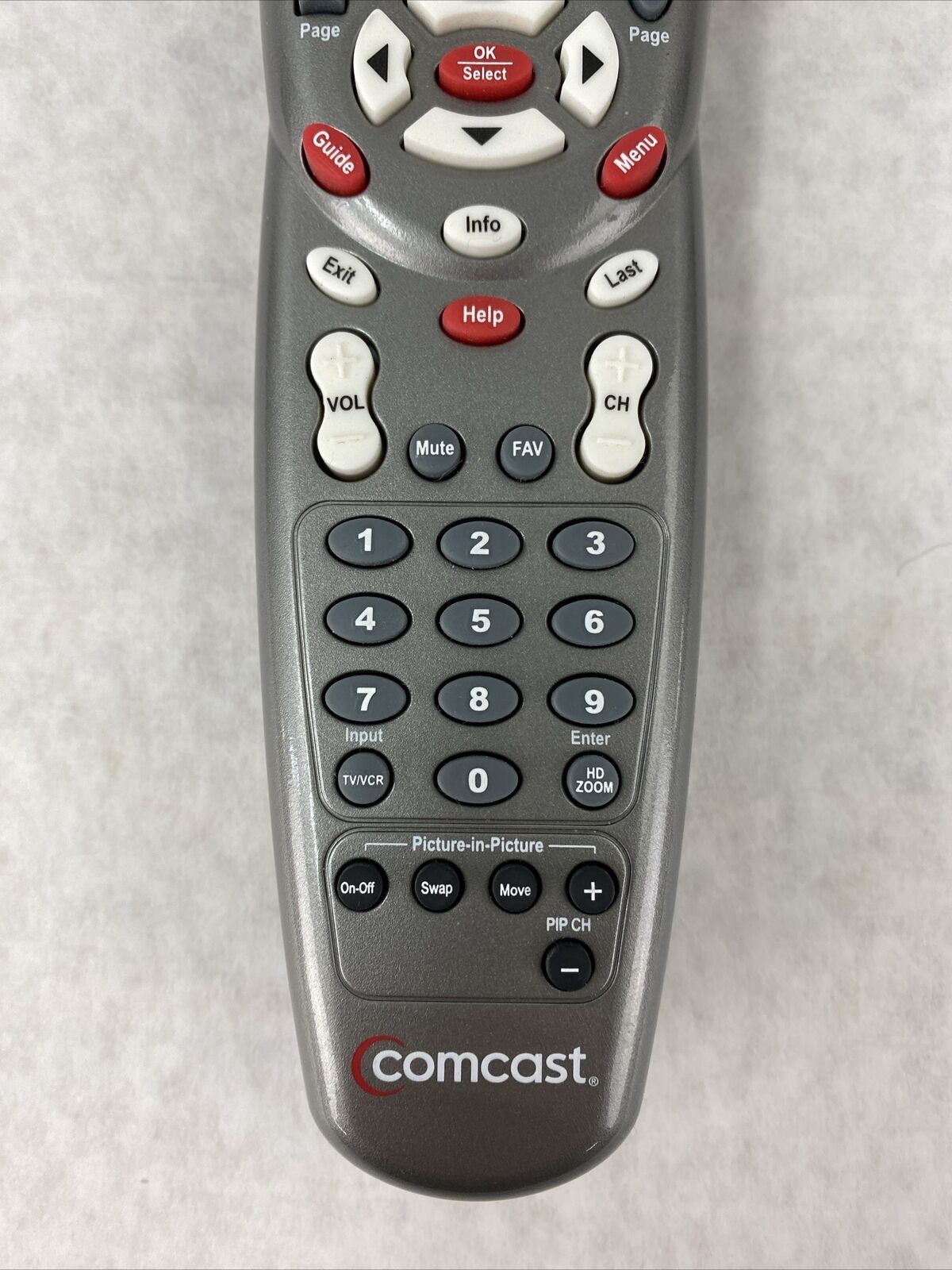 Comcast 1167BC0-0001-R PIP Cable Box DVR HDTV Remote Control