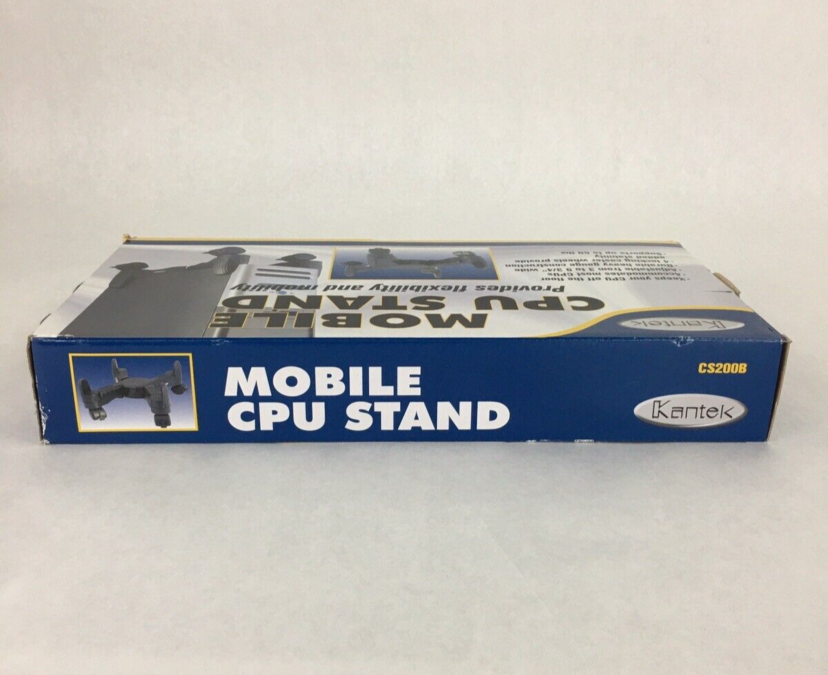 New Kantek Mobile CPU Stand 4-1/2w x 16d x 7h Black CS200B