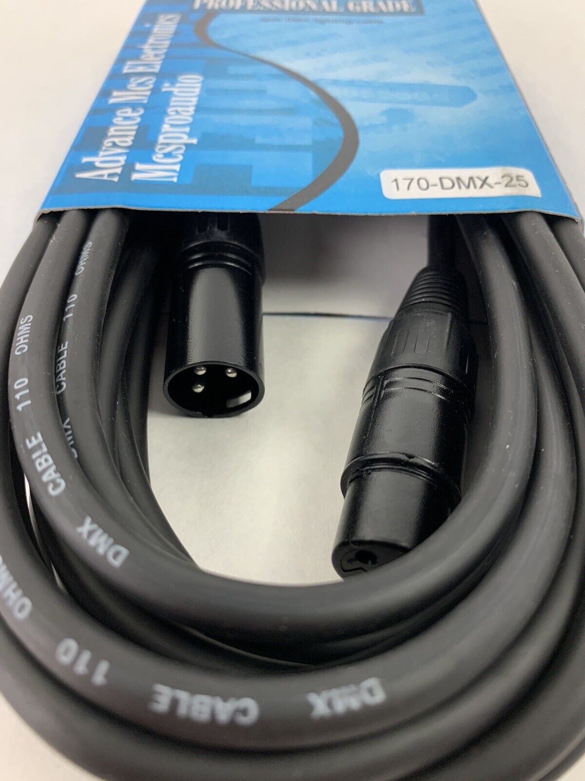 New Box Opened Professional Grade 25 FT 3Pin Male To Female XLR 170-DMX-25