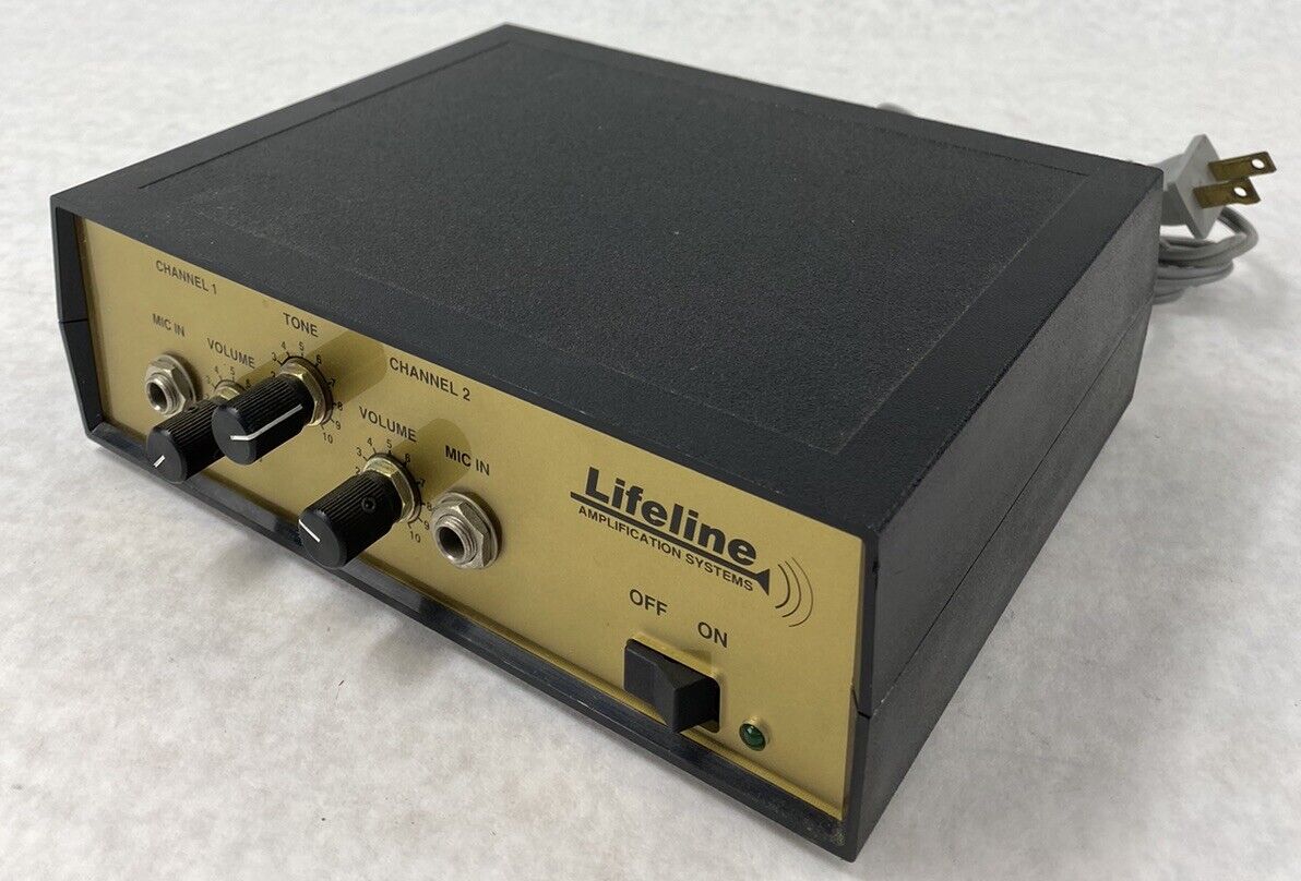 Lifeline Amplifier Classroom Amplification System 2 Channel Microphone Line