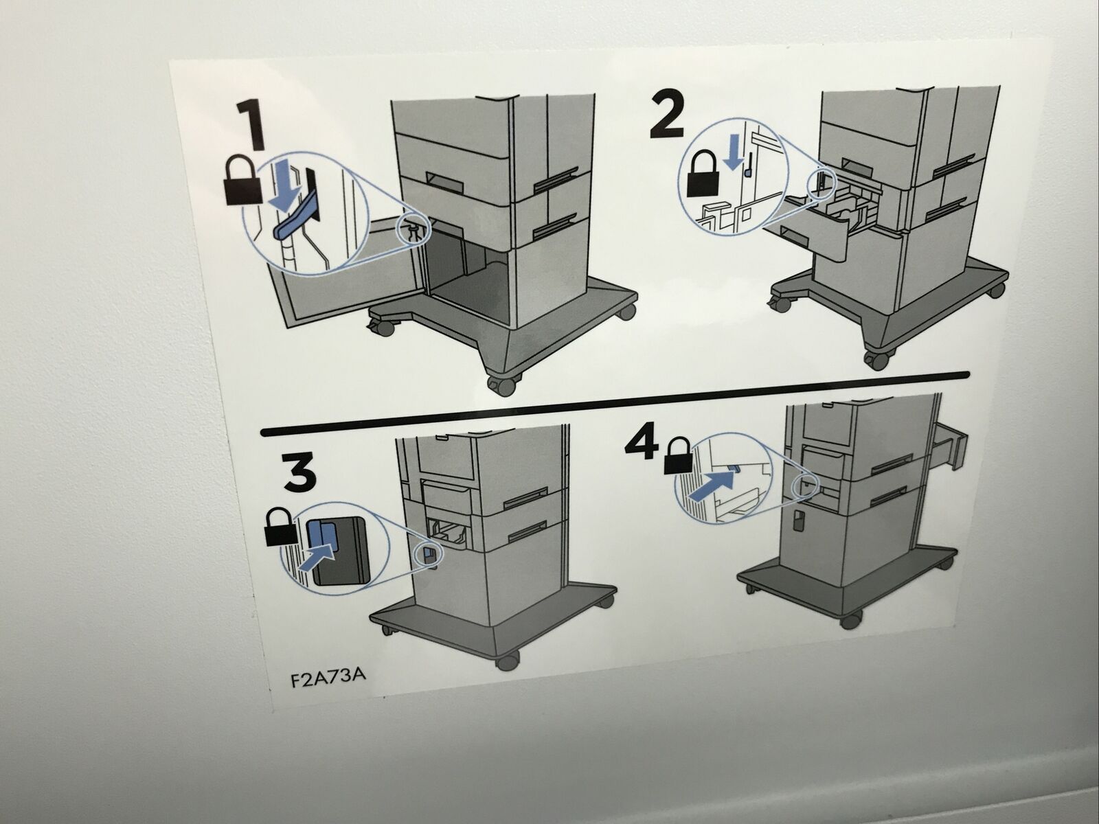 HP 2A73A LaserJet Printer cabinet