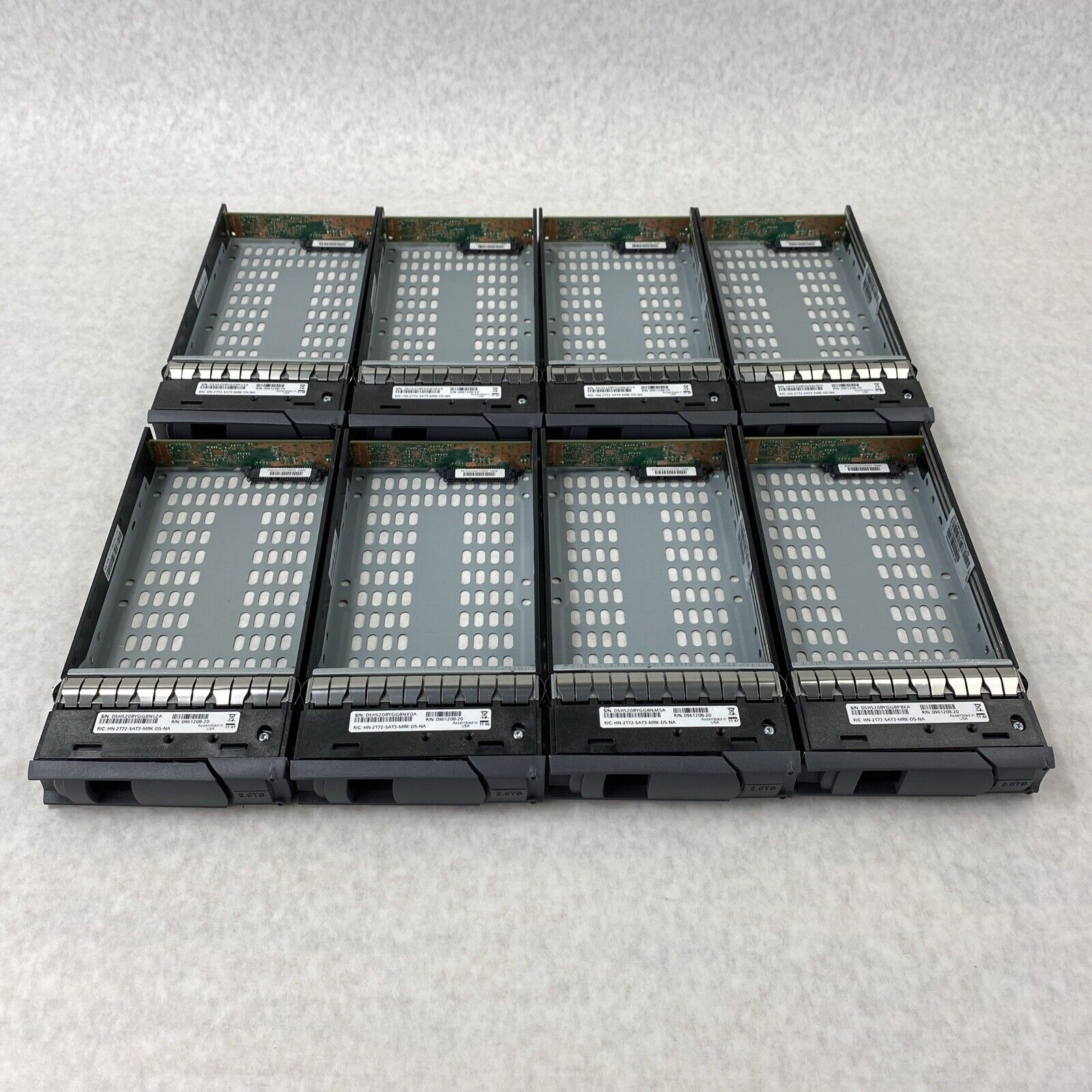 Lot of 8 NetApp 0095673-10 SAS / SATA Hard Drive Caddy Tray 0961208-20