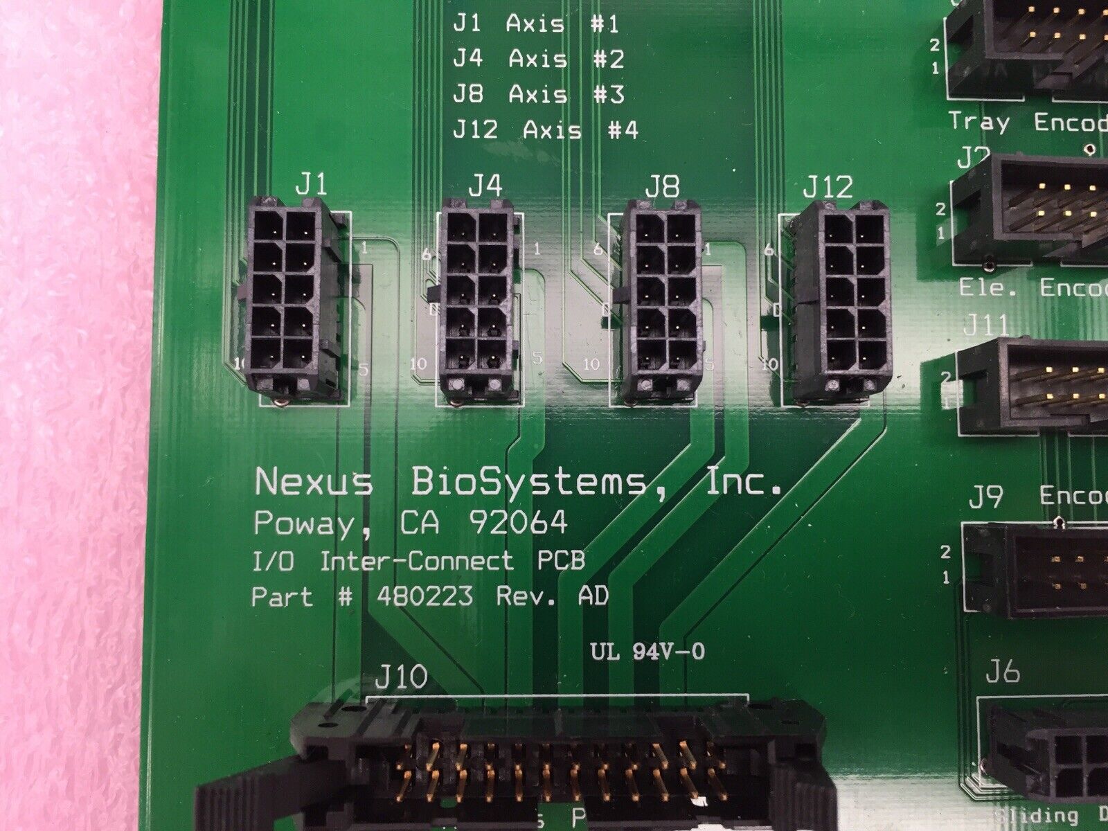 Nexus BioSystems 480223 PCB - Rev. AD - Replacement Part