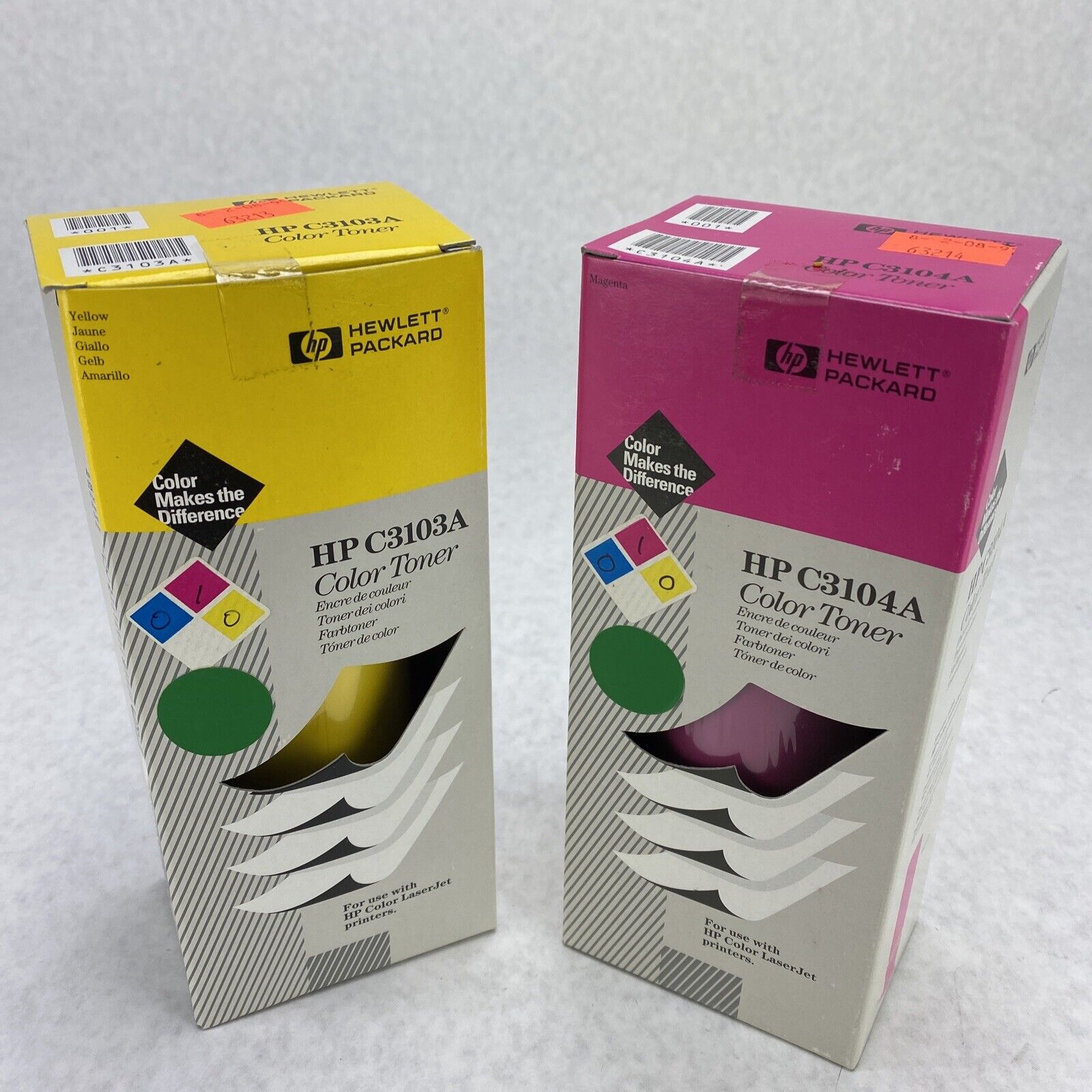 HP C3103A Yellow + C3104A Magenta Color Toner Cartridge LaserJet 5