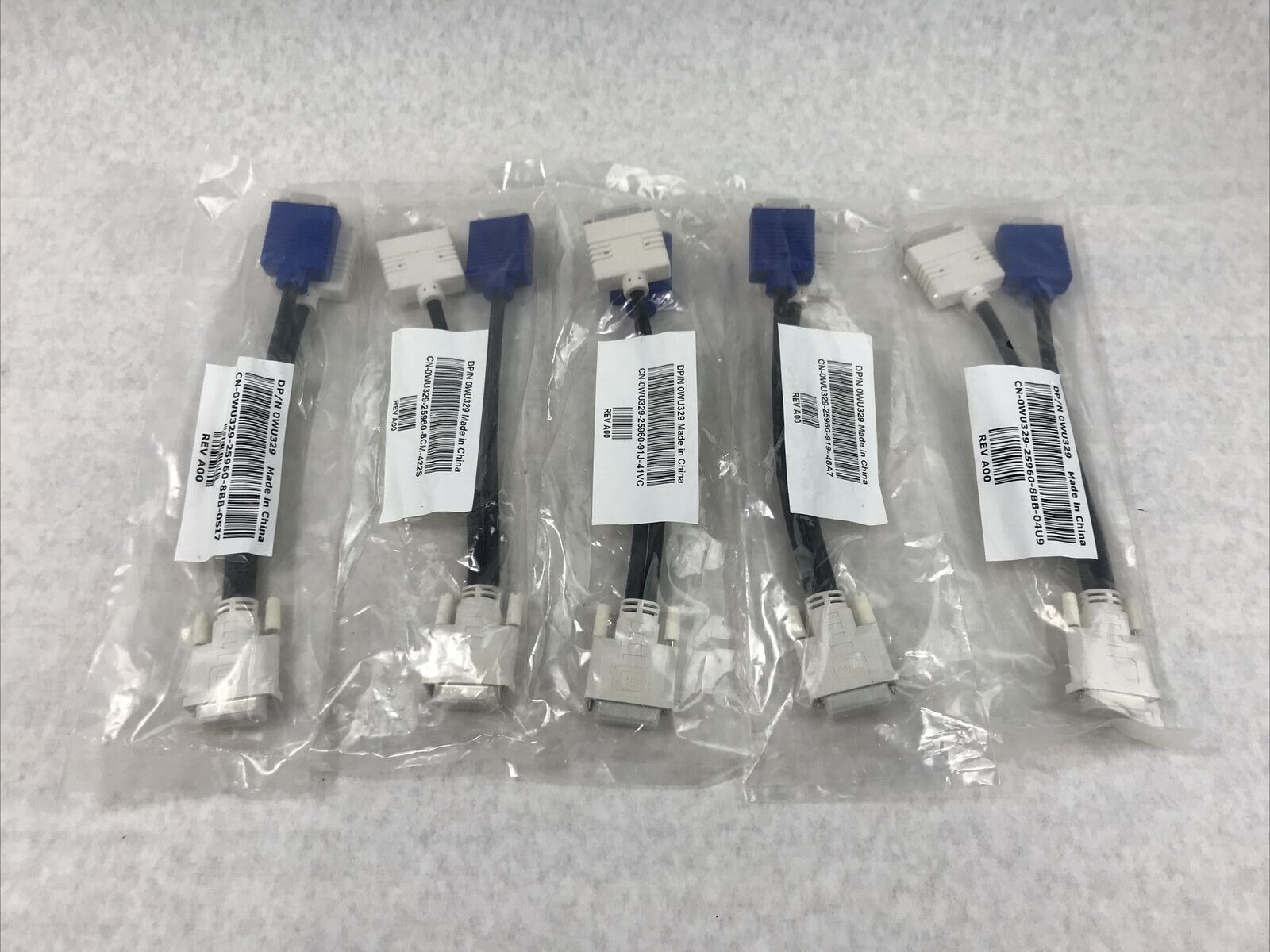 Dell WU329 DVI to DVI/VGA Splitter Cable (Lot of 5)