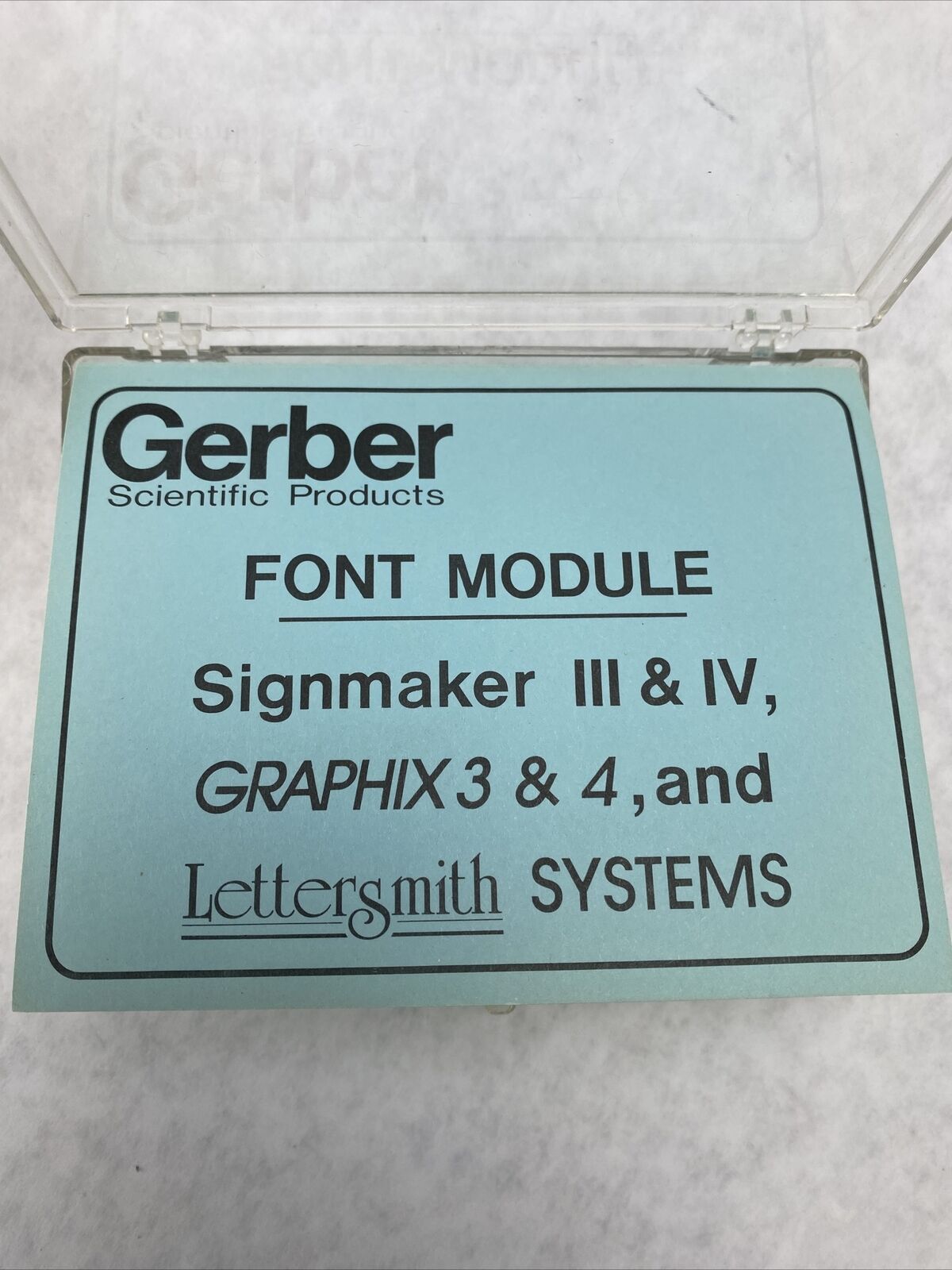 Gerber Scientific P17996D Clarendon Bold Signmaker III & IV Graphix Lettersmith