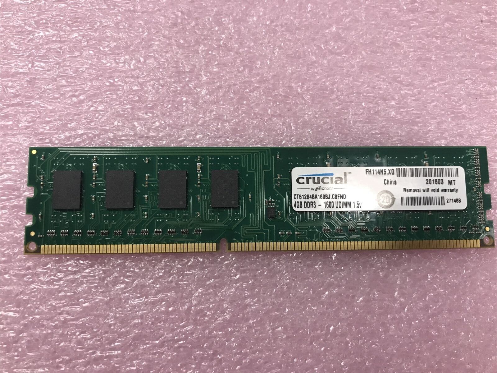 Crucial 8GB Kit 2x4GB Ram CT51264BA160BJ DDR3-1600 UDIMM