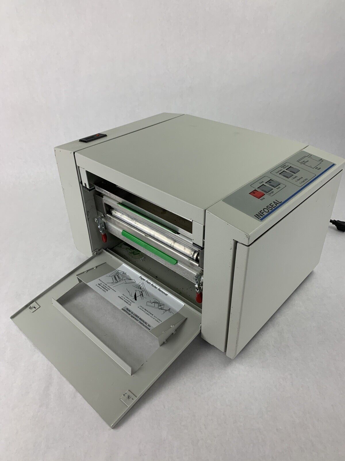 InfoSeal DFS-1000 Paper Folding and Envelope Sealing System Missing Paper Tray