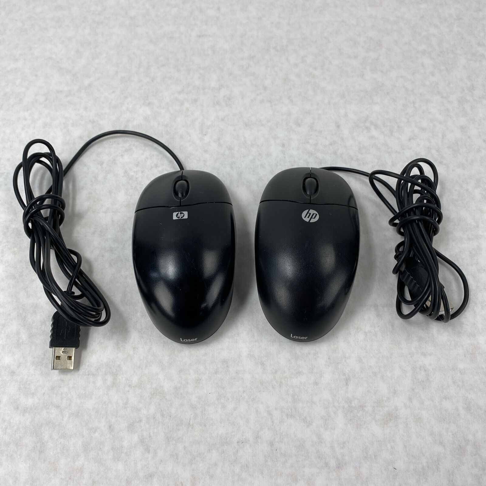 Lot of 2 HP 458407-002 USB 2-Button Optical Laser Sensor Mouse Black M-UAL-96