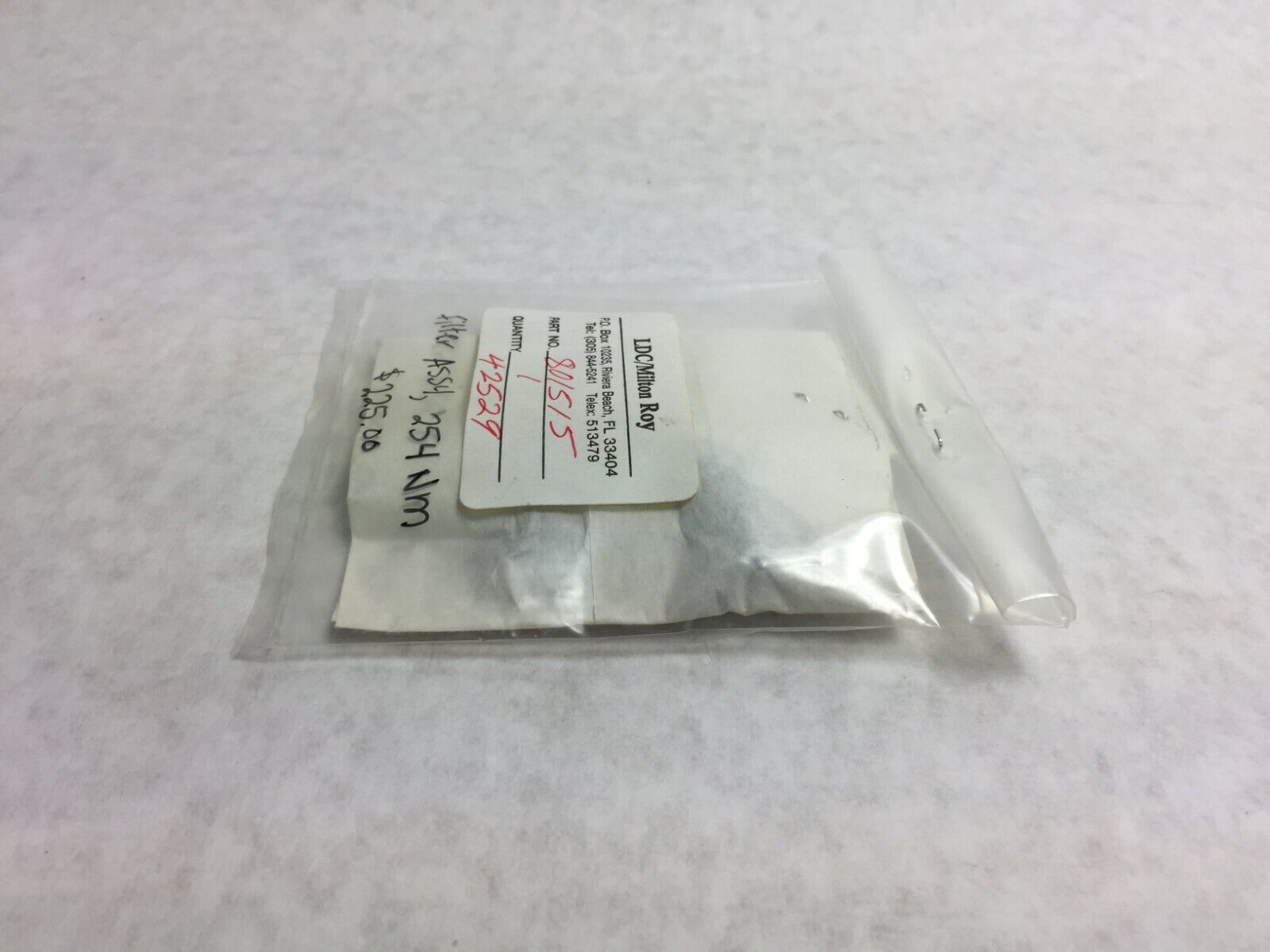 LDC / Milton Roy Part# 801515 Filter Assembly 254 NM