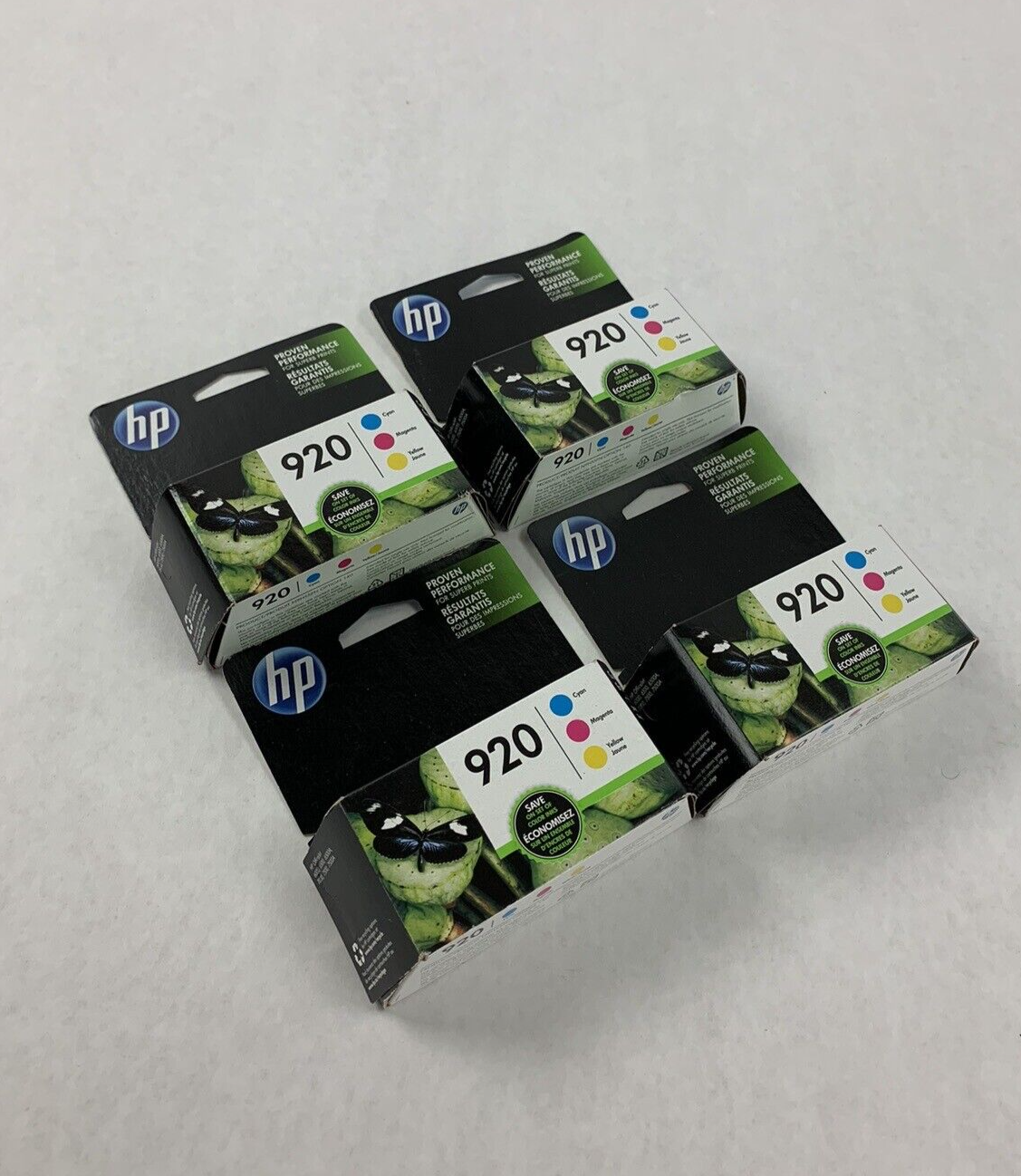 Lot of 4 OEM HP N9H55FN 920 Ink Cartridges Cyan Magenta Yellow  EXP 2019