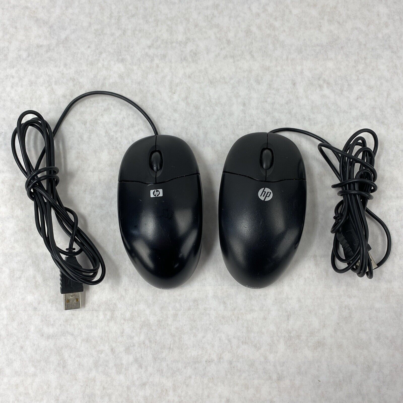 Lot of 2 HP 458407-002 USB 2-Button Optical Laser Sensor Mouse Black M-UAL-96