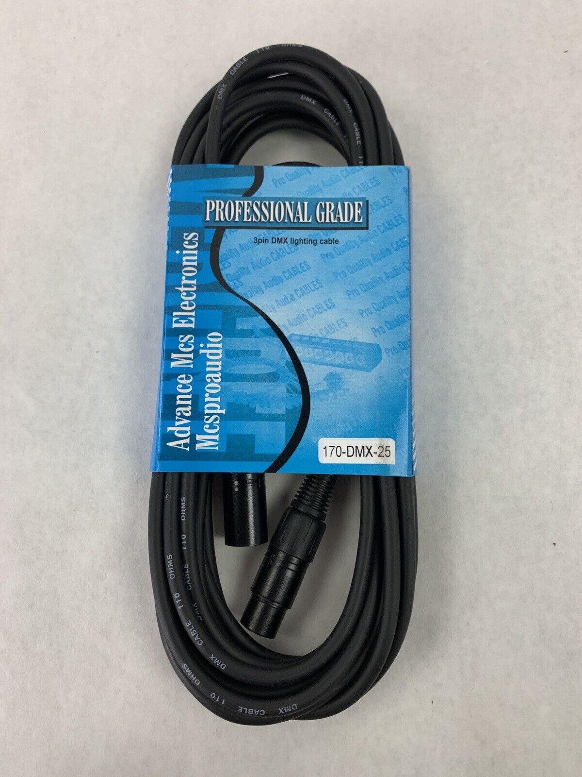 New Box Opened Professional Grade 25 FT 3Pin Male To Female XLR 170-DMX-25