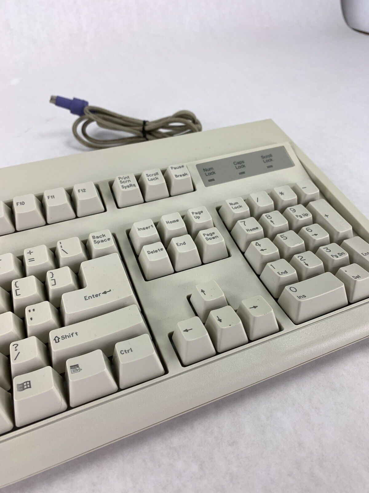 Vintage KeyTronic E03601QUS201-C Wired PS/2 Desktop Keyboard