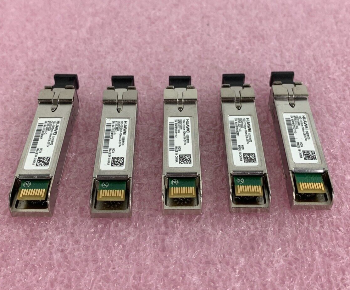 Lot of 5 HUAWEI 10G-1310nm-10KM-SM-SFP+ 34060742 SMF 1310nm 10KM Optical Module