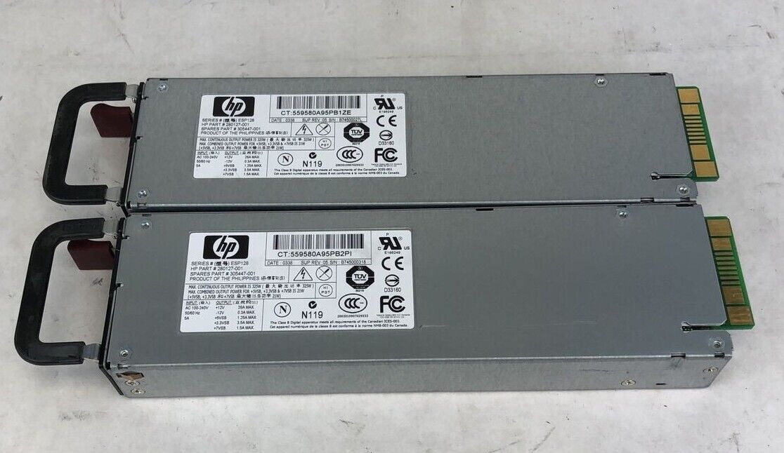 HP ESP128 325w Power Supply ESP128 Lot of 2