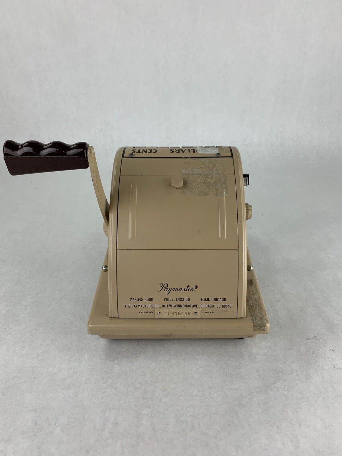 Paymaster 8000 Receipt Puncher W/ Film Tested