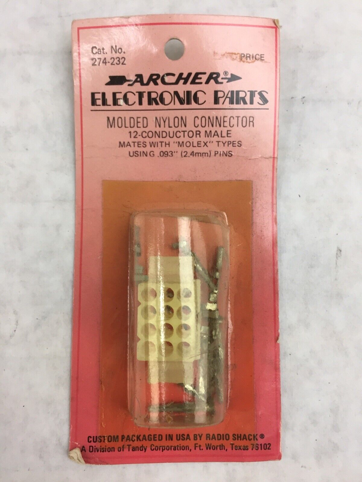 Archer 274-226 Molded Nylon Connector 6-Conductor Male 250V 8A