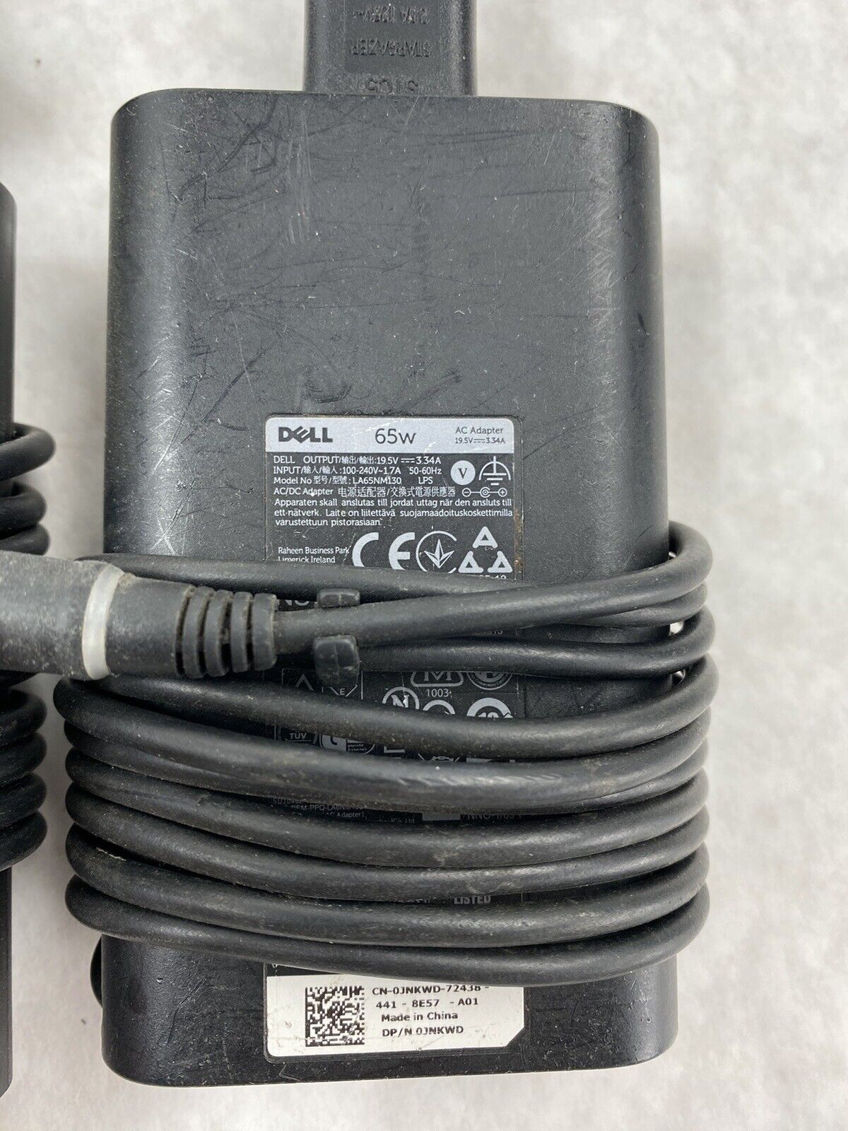 Lot( 5 ) Dell 0G4X7T 0JNKWD 65W Laptop AC Adapter Charger LA65NM130 19.5V 3.34A