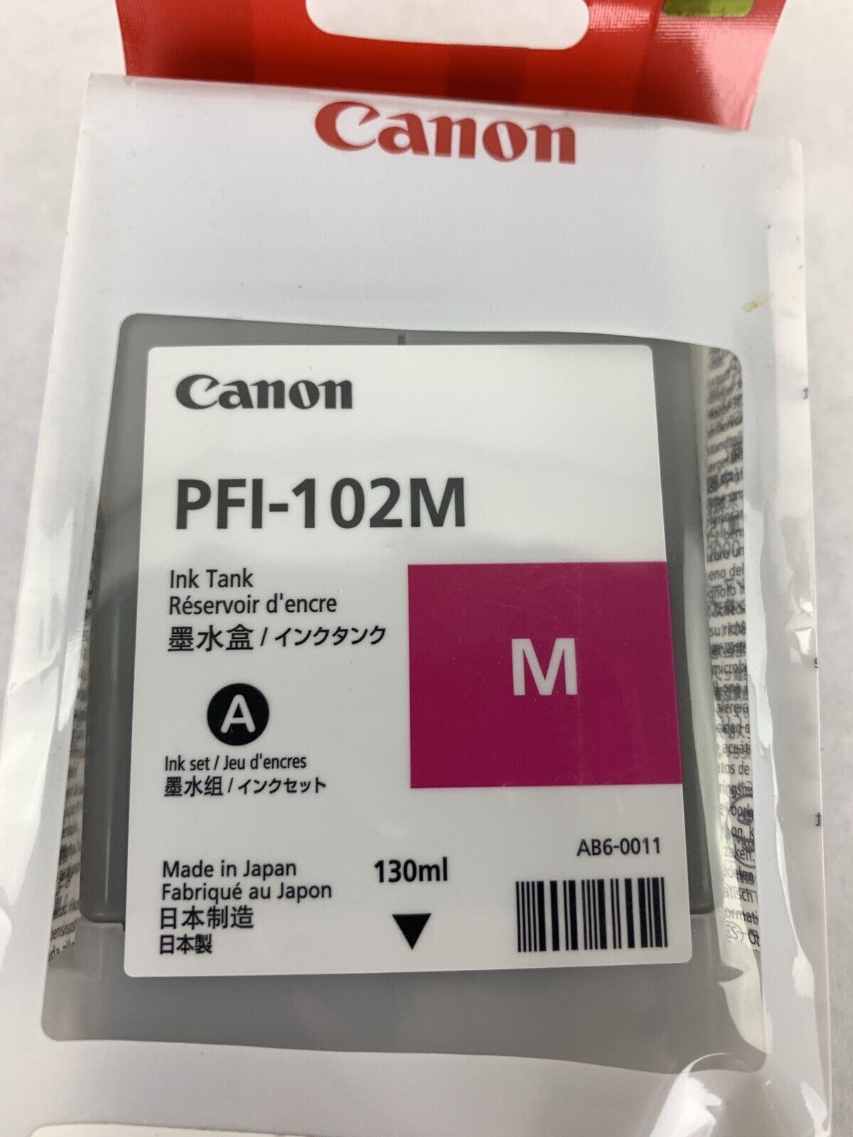 New OEM Canon PFI 102 Magenta 130ml Ink Tank Toner Printer Cartridge