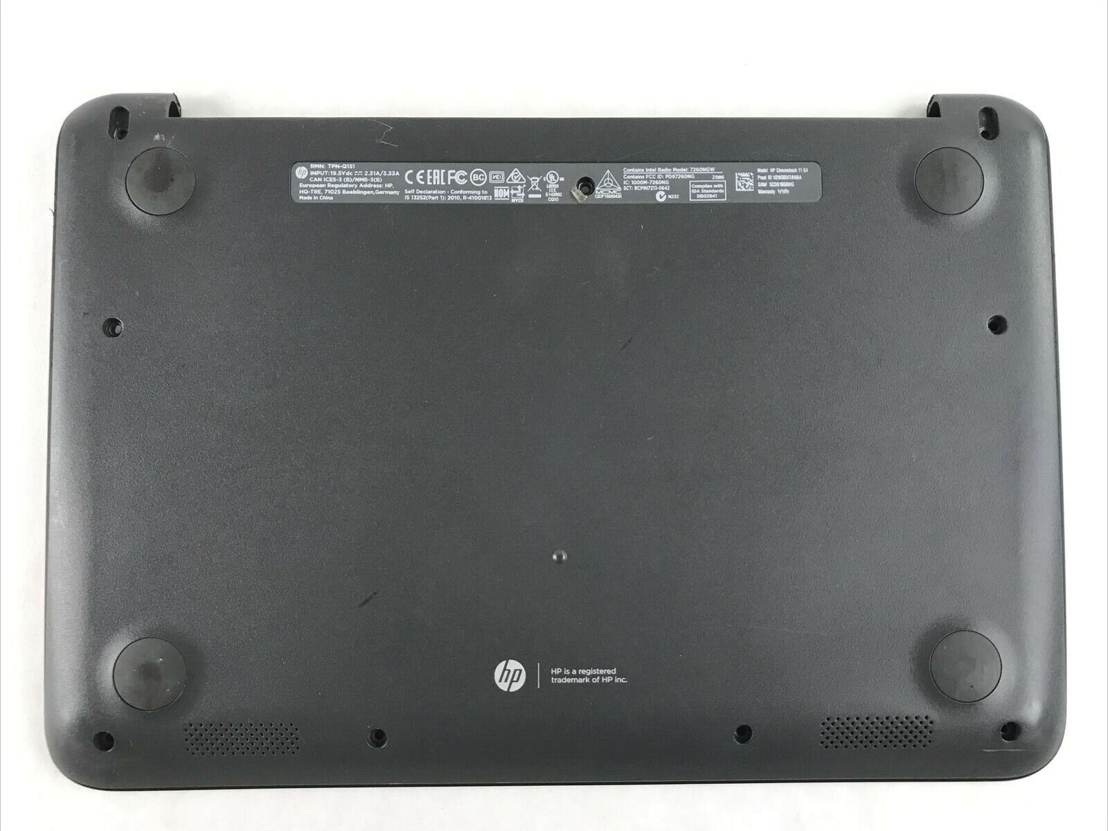 HP Chromebook 11 Gray Bottom Cover TPN-Q151