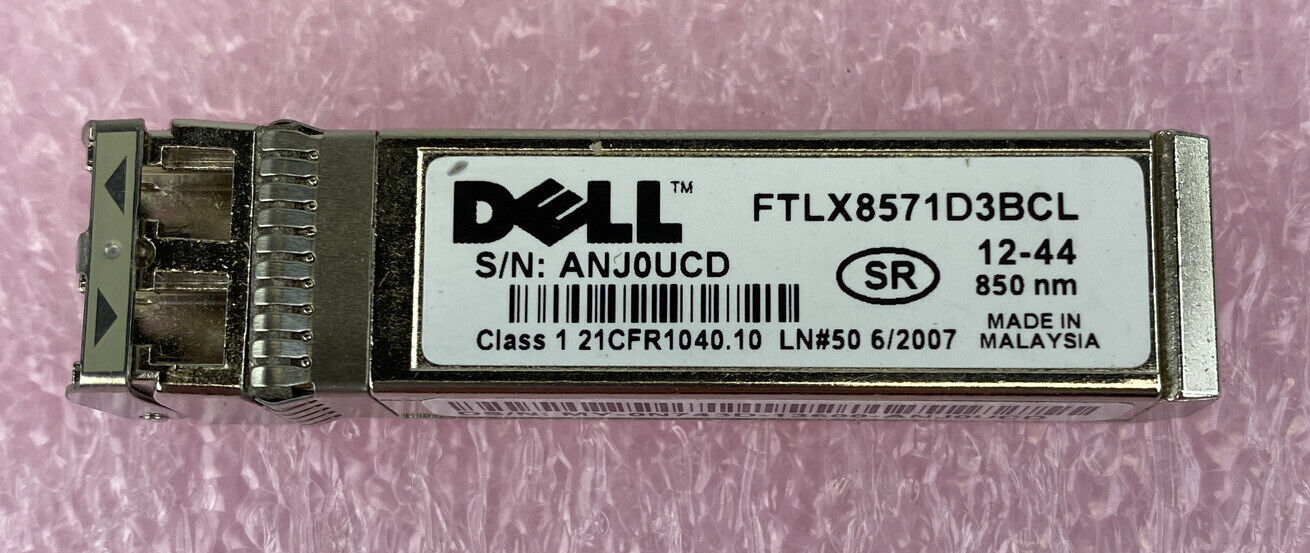 Dell FTLX8571D3BCL SFP+SR/SW 10Gb/s 850nm Multimode SFP+ Transceiver