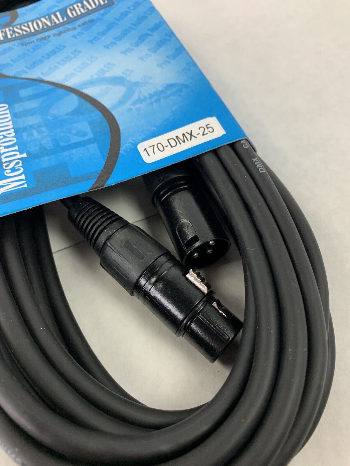 New Box Opened Professional Grade 25 FT 3Pin Male To Female XLR 170-DMX-25