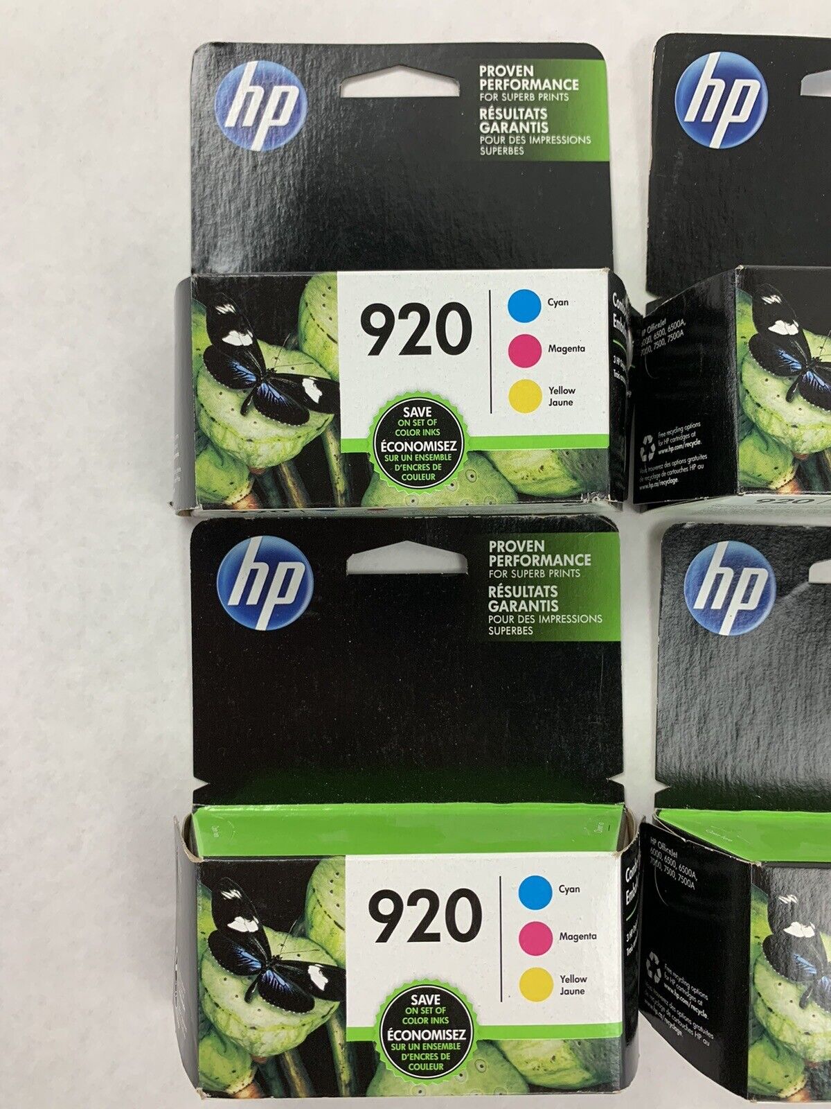 Lot of 4 OEM HP N9H55FN 920 Ink Cartridges Cyan Magenta Yellow  EXP 2019