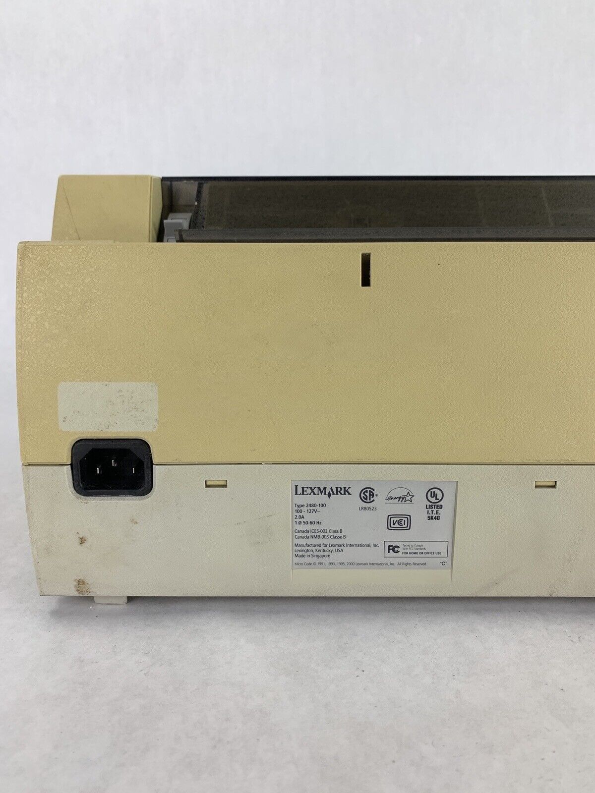 Lexmark 2400 Series 2490-100 Dot Matrix Printer Bad Ports for Parts and Repair