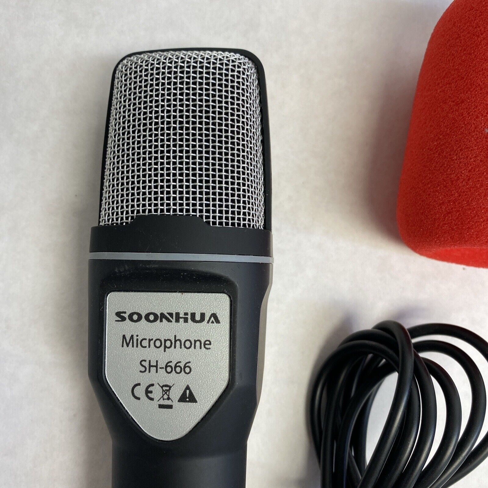 Soonhua SH-666 Microphone ONLY 4ft 3.5mm Cable Tested NO ACCESSORIES
