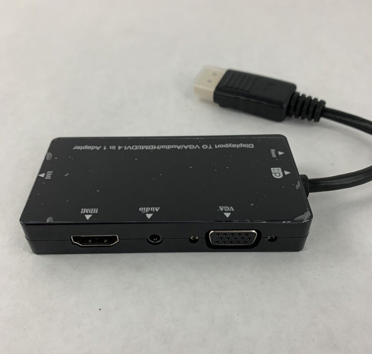 New Box Open DisplayPort DP-VDH HDMI Dual Link DVI VGA Adapter 4 in 1 with Audio