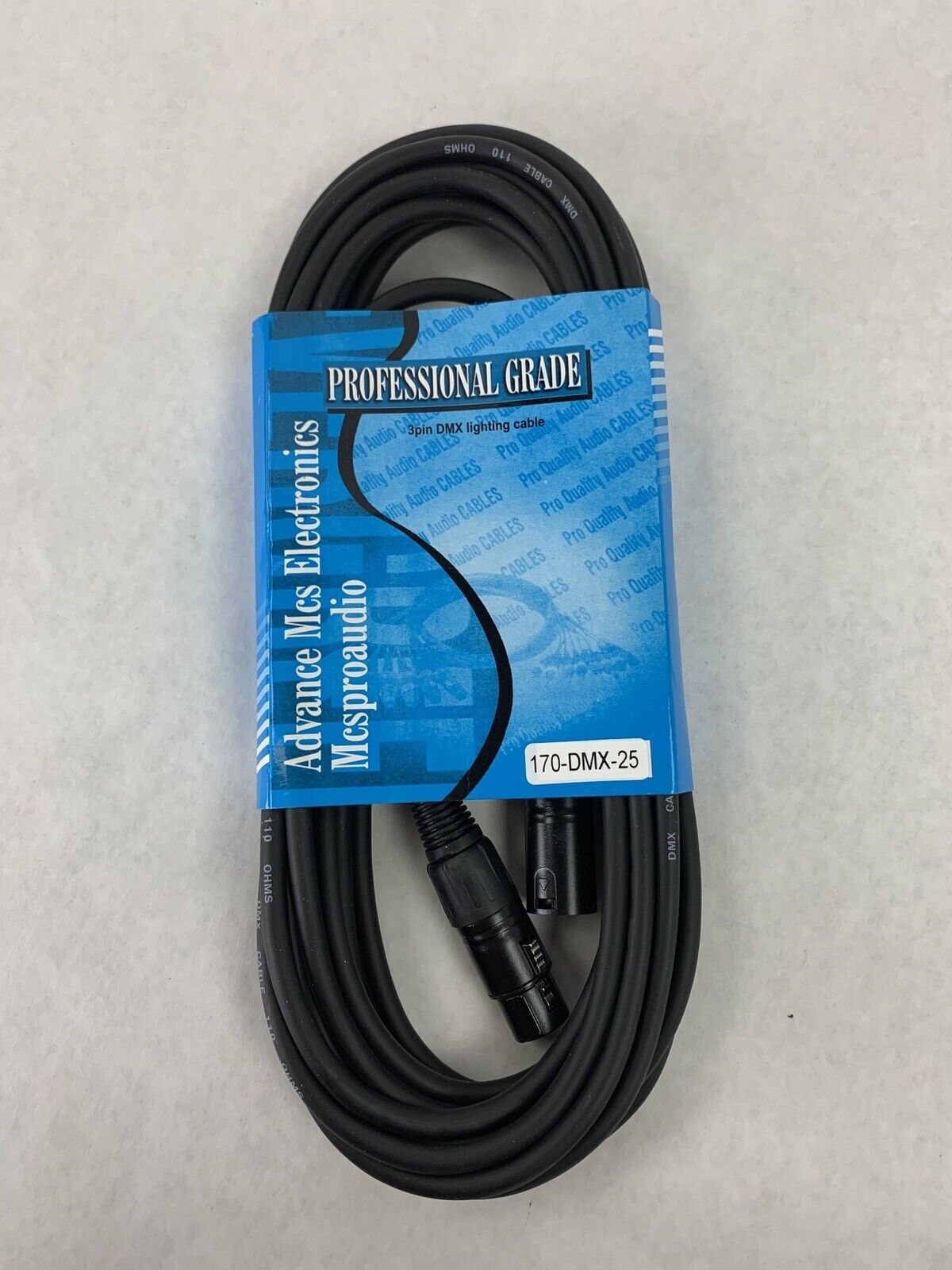 New Box Opened Professional Grade 25 FT 3Pin Male To Female XLR 170-DMX-25