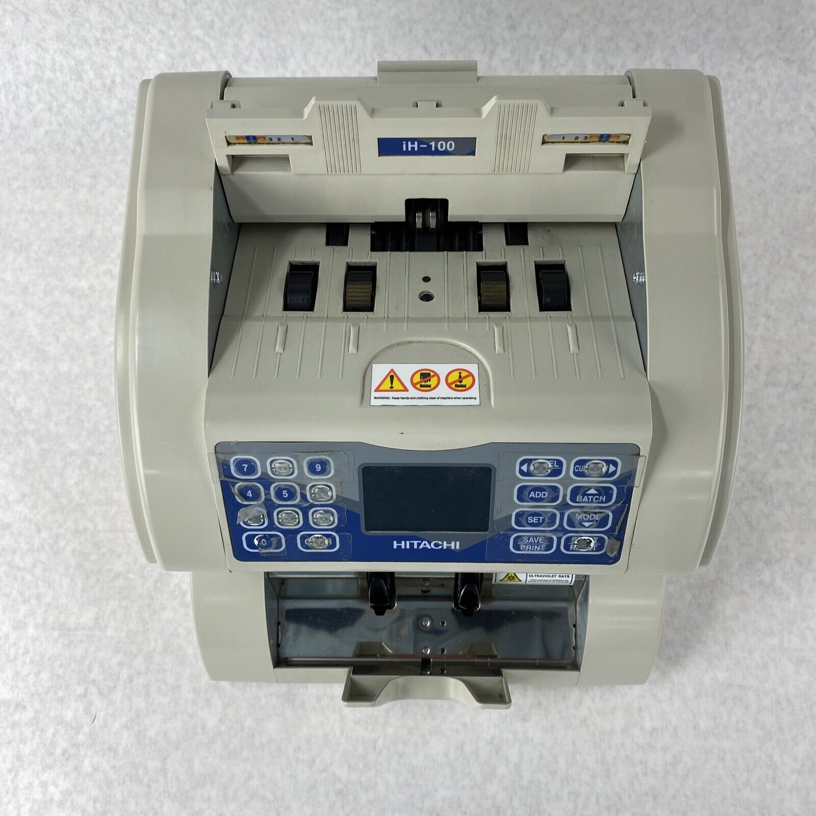 Hitachi iH-100 Currency Discriminator Counter with Counterfeit Detections