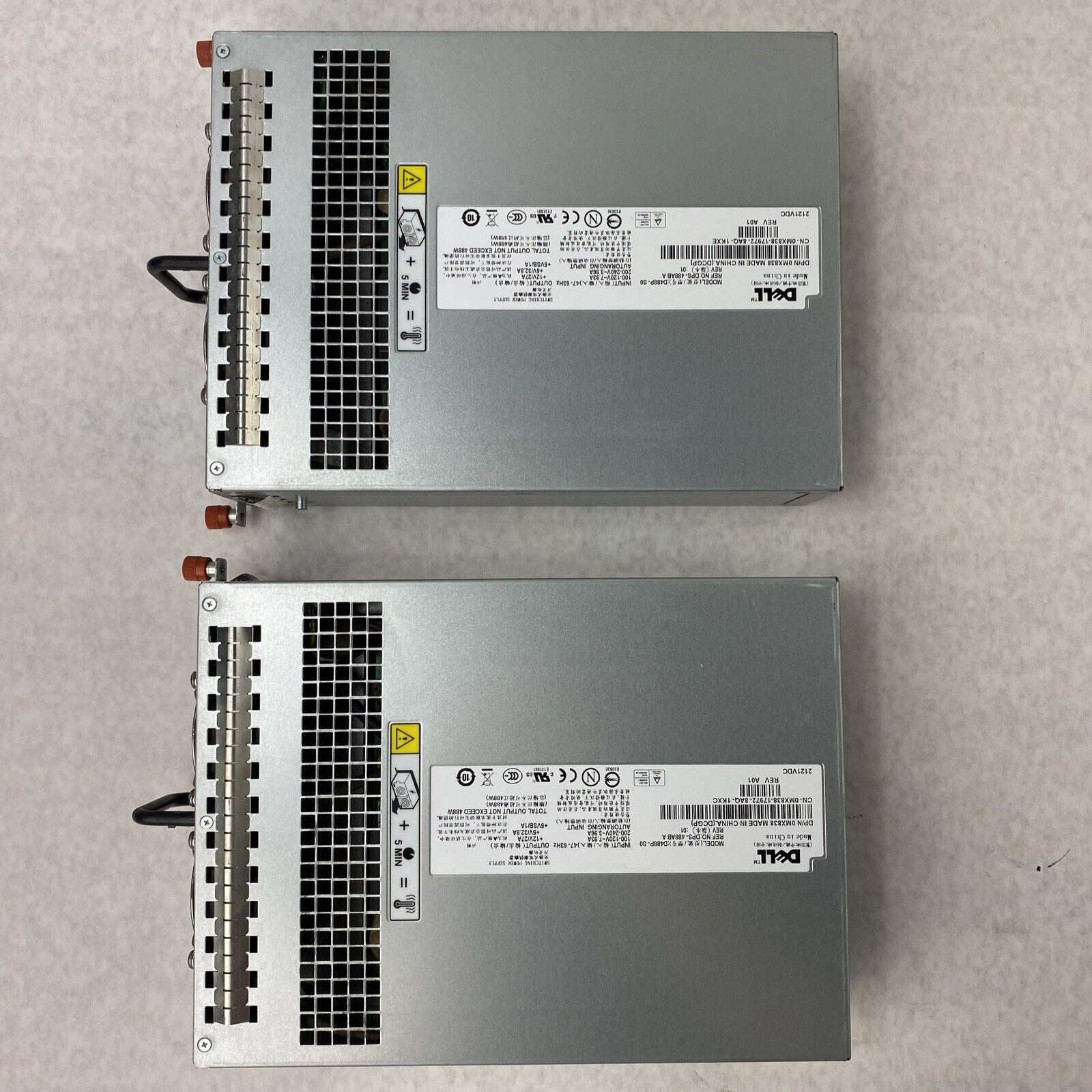 Lot of 2 Dell D488P-S0 Switching Power Supply Max 488W 12V 27A MX838