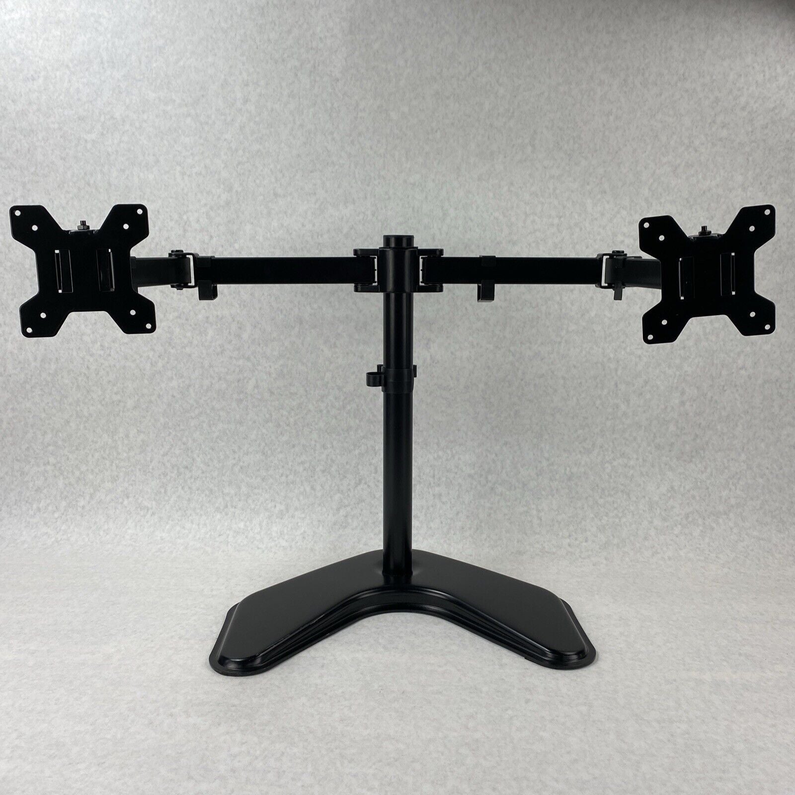 Wali MF002 Free Standing Fully Adjustable Dual LCD Monitor Desk Mount