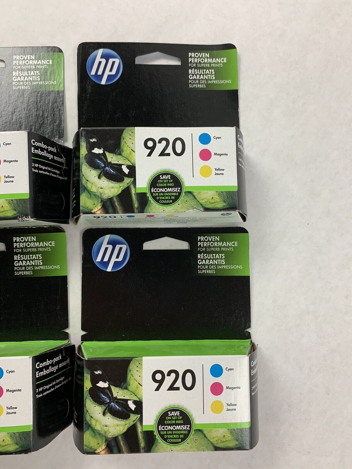 Lot of 4 OEM HP N9H55FN 920 Ink Cartridges Cyan Magenta Yellow  EXP 2019