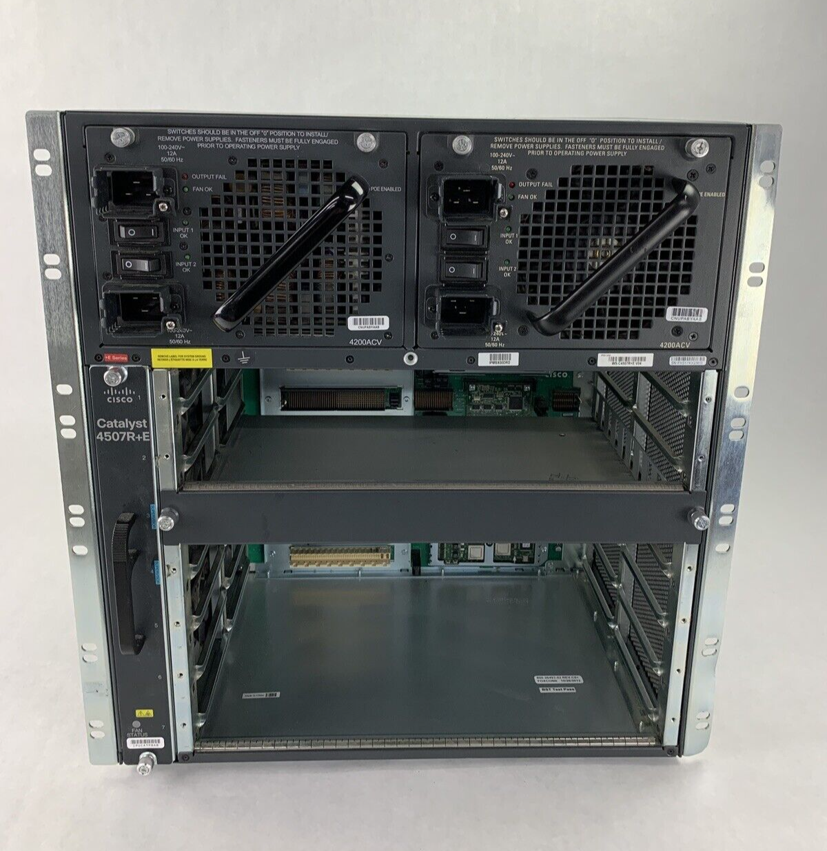 Cisco Catalyst WS-C4507R+E 7 Slot Chassis with Fans and Power Supplies