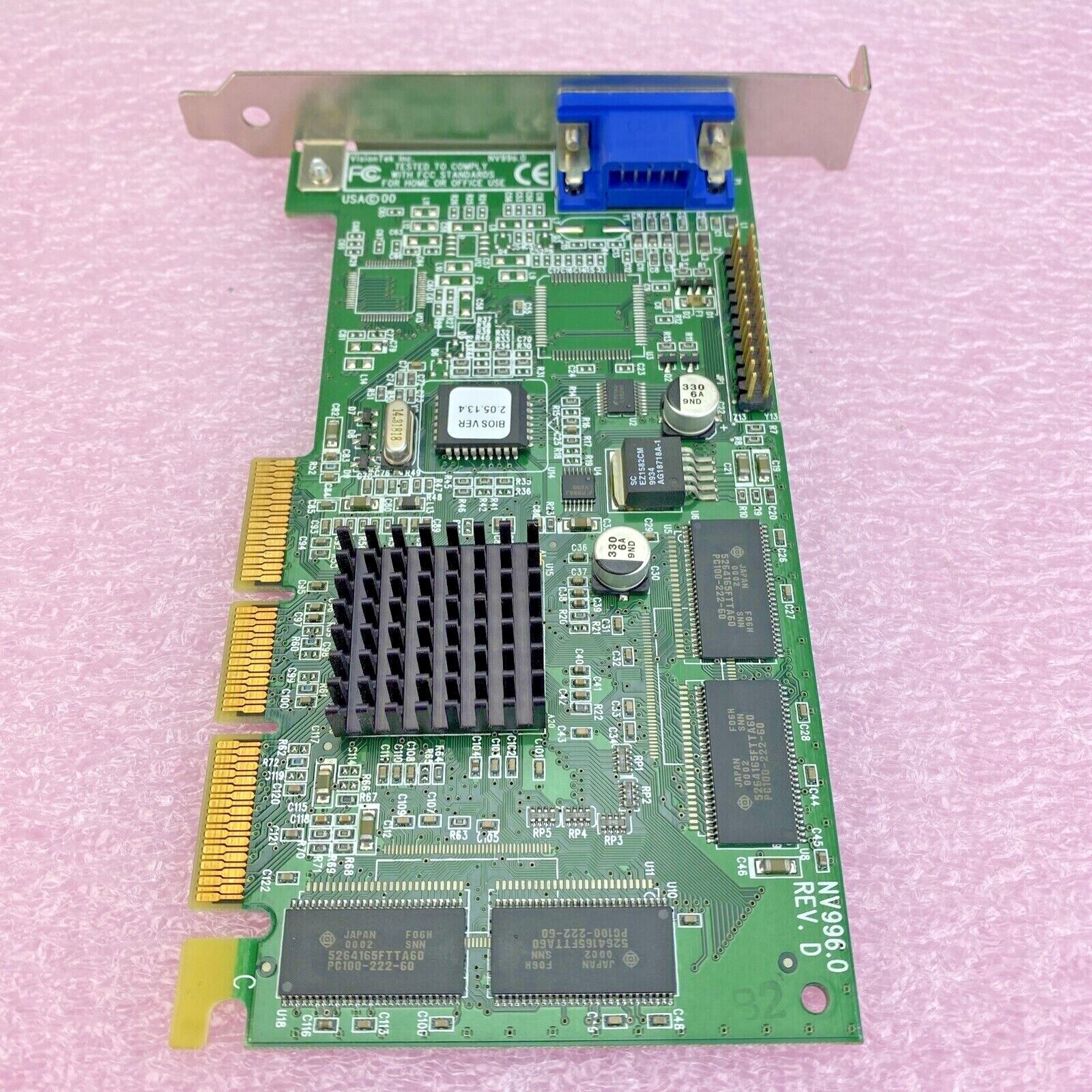 VisionTek Nvidia 16MB TNT 2 M64 AGP video graphics card GPU 6001424 NV