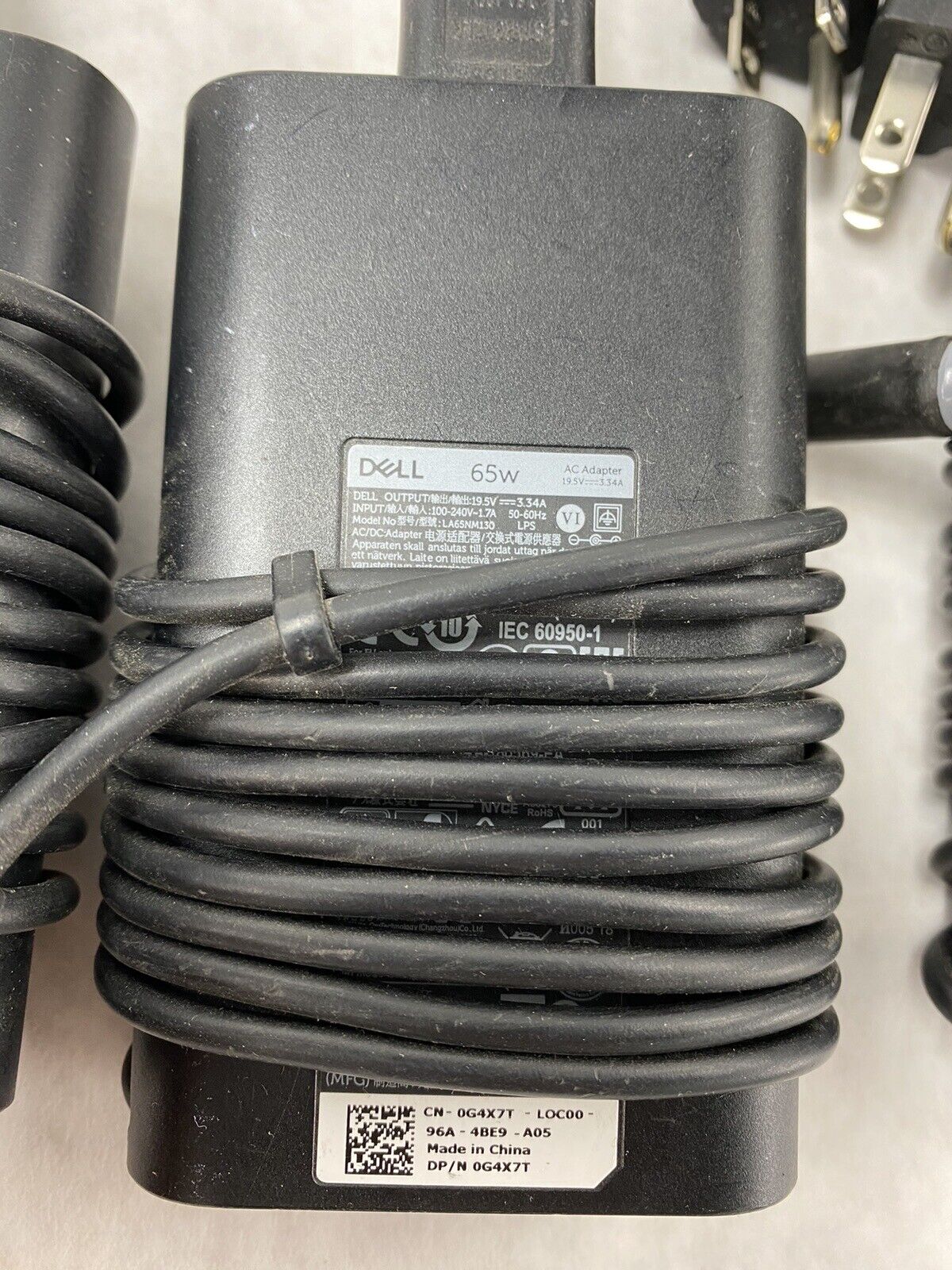 Lot( 5 ) Dell 0G4X7T 0JNKWD 65W Laptop AC Adapter Charger LA65NM130 19.5V 3.34A