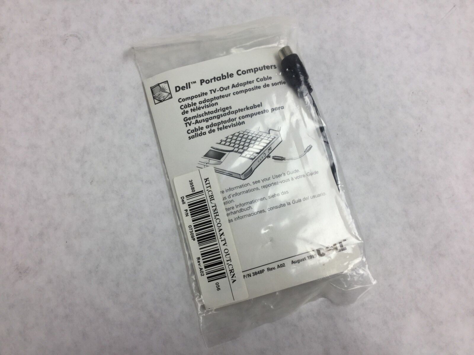 Genuine Dell 07309P Composite Coax TV Out Cable   Factory Sealed