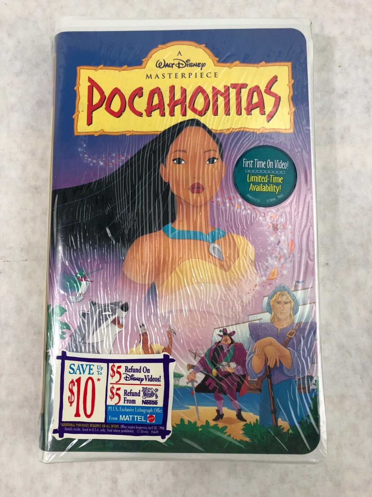 Pocahontas Walt Disney's Masterpiece VHS #5741 NEW Sealed