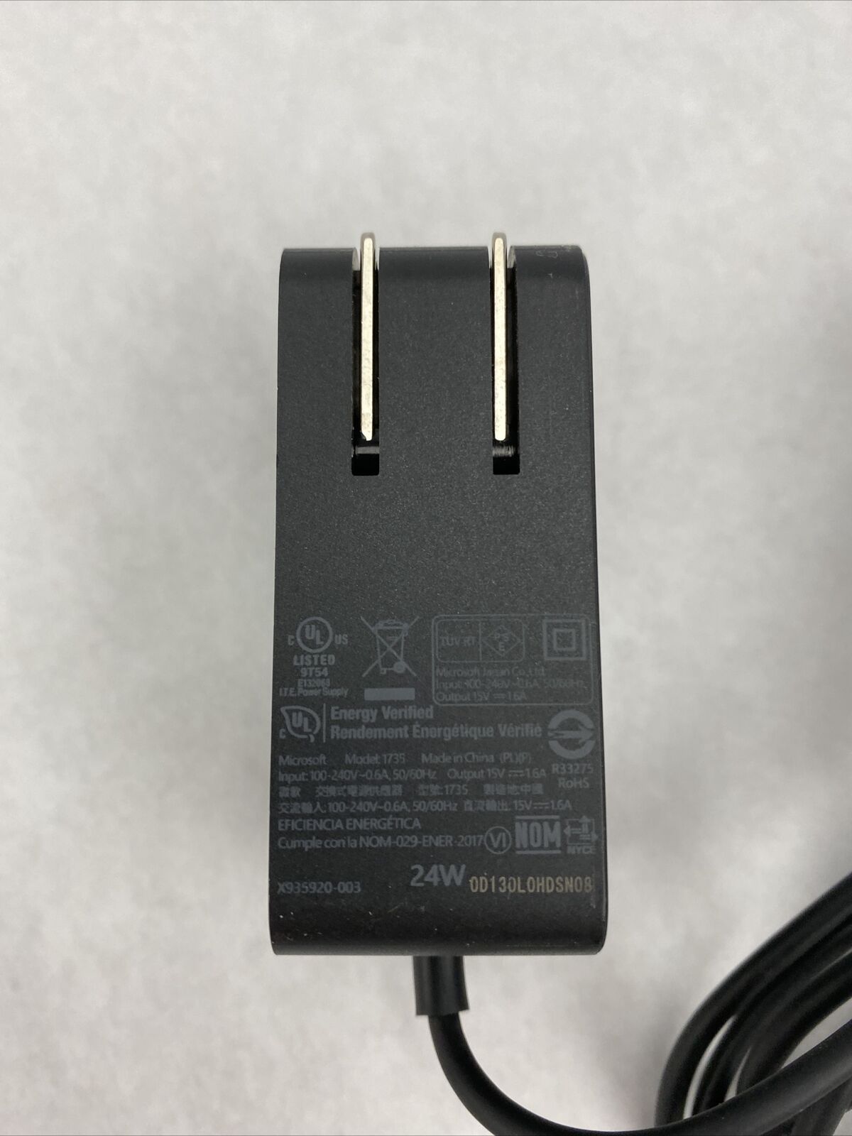 Microsoft 1735 Surface Pro 3 4 5 6 Genuine AC Adapter 15V 1.6A Charger 24W