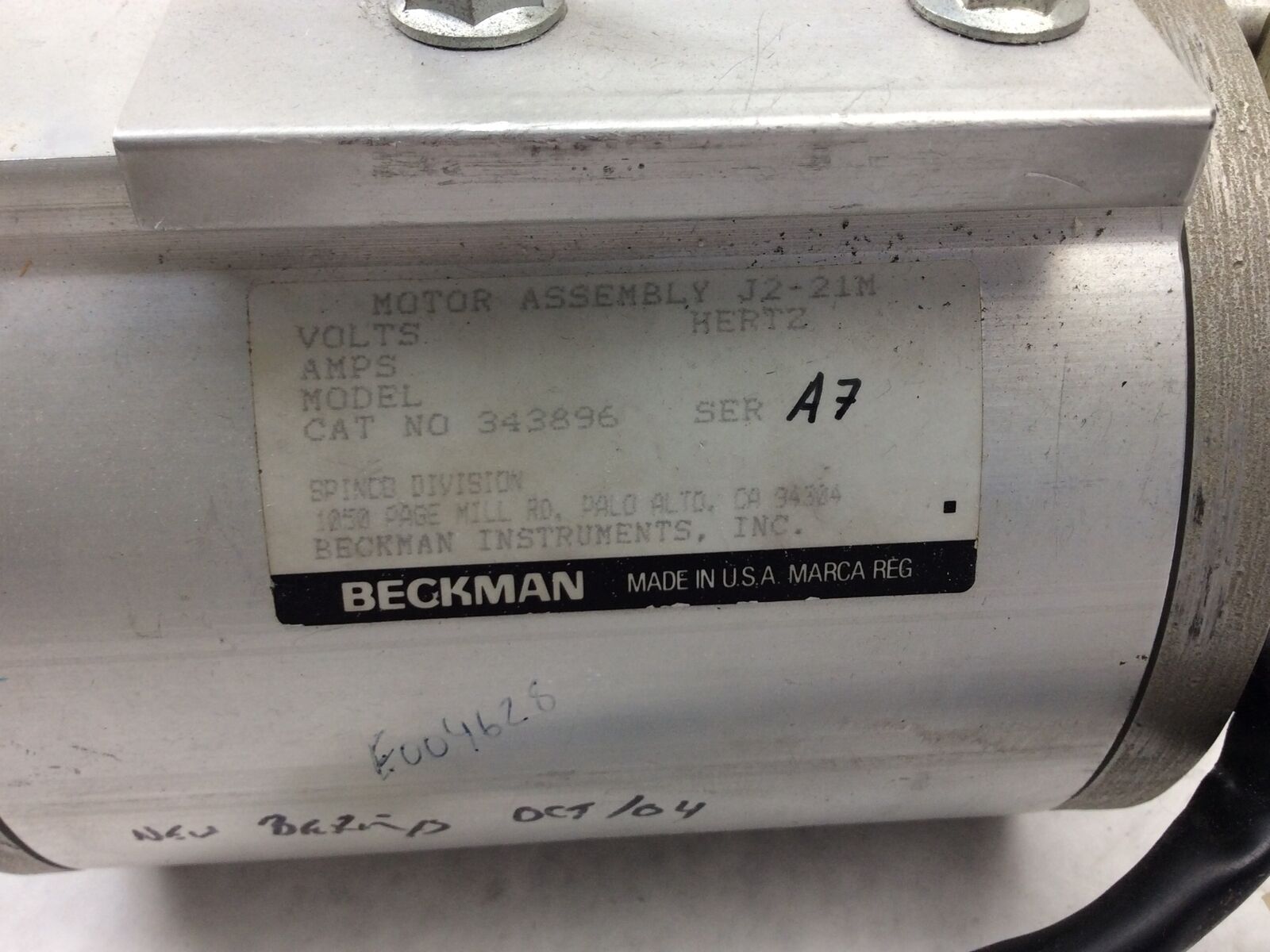 Beckman J2-21M Motor Assembly - For J2-21 CENTRIFUGE