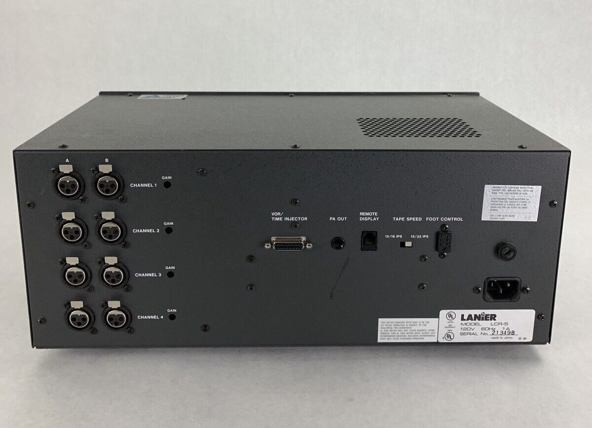 Lanier LCR-5 Advocate V System Conference Recorder Transcriber  Parts & Repair